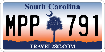 SC license plate MPP791