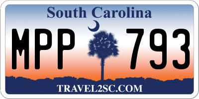 SC license plate MPP793