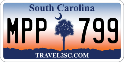 SC license plate MPP799