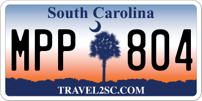 SC license plate MPP804