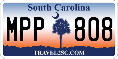 SC license plate MPP808