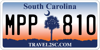 SC license plate MPP810