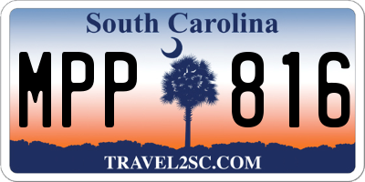 SC license plate MPP816