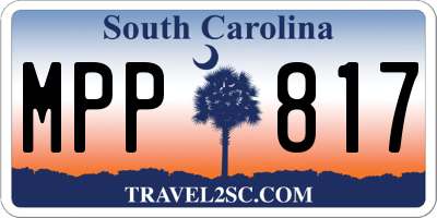 SC license plate MPP817