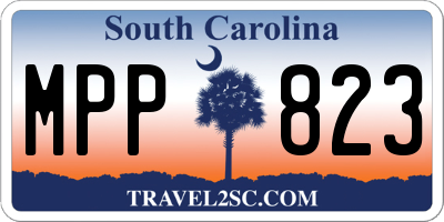SC license plate MPP823