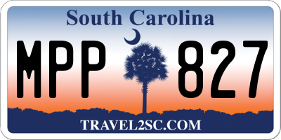 SC license plate MPP827