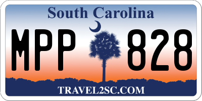 SC license plate MPP828