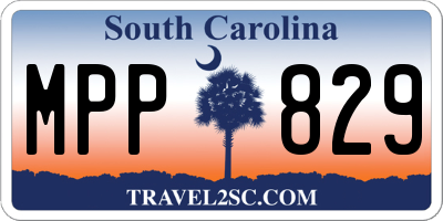 SC license plate MPP829