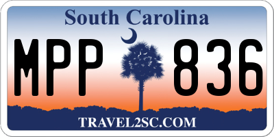 SC license plate MPP836