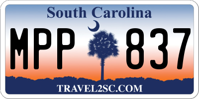 SC license plate MPP837