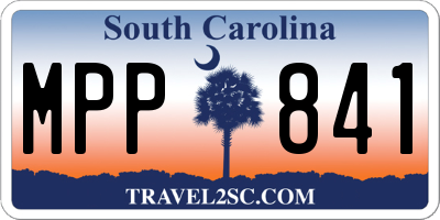 SC license plate MPP841