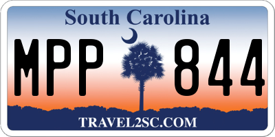 SC license plate MPP844