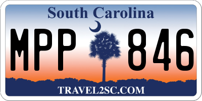 SC license plate MPP846