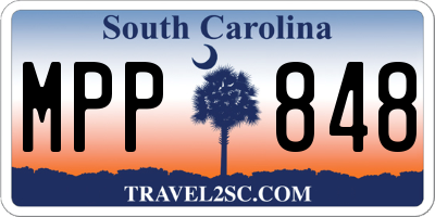 SC license plate MPP848