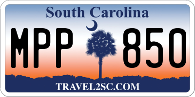 SC license plate MPP850