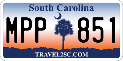 SC license plate MPP851