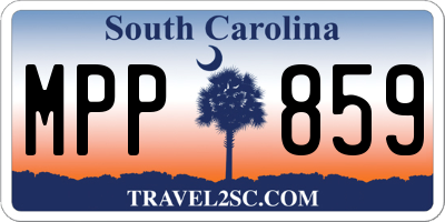 SC license plate MPP859