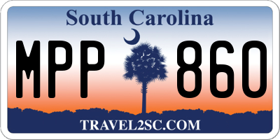SC license plate MPP860