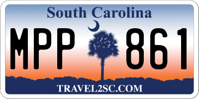 SC license plate MPP861