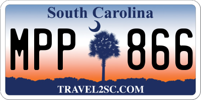 SC license plate MPP866