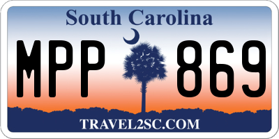 SC license plate MPP869