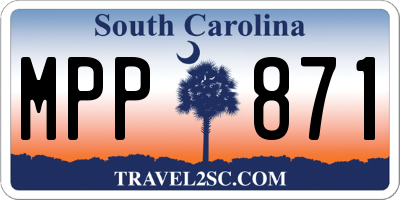 SC license plate MPP871