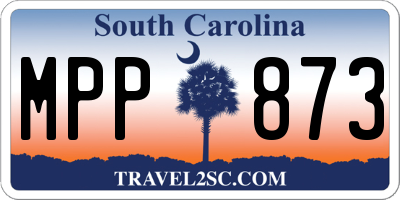 SC license plate MPP873