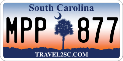 SC license plate MPP877
