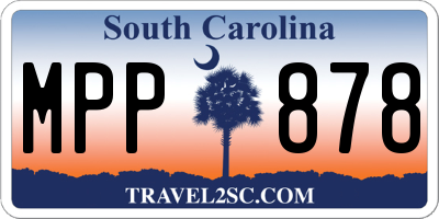 SC license plate MPP878