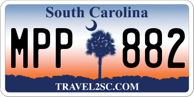 SC license plate MPP882