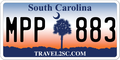 SC license plate MPP883