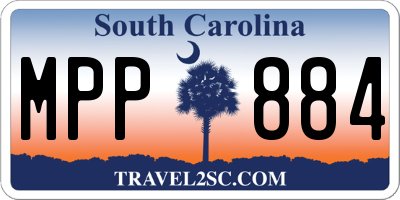 SC license plate MPP884