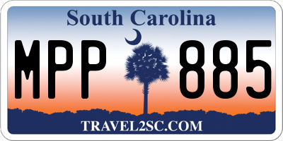 SC license plate MPP885