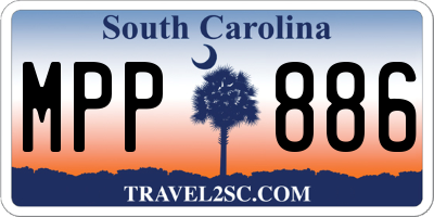 SC license plate MPP886