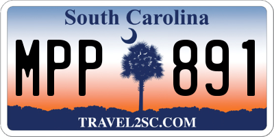SC license plate MPP891
