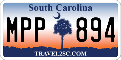 SC license plate MPP894