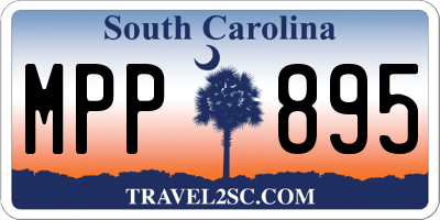 SC license plate MPP895