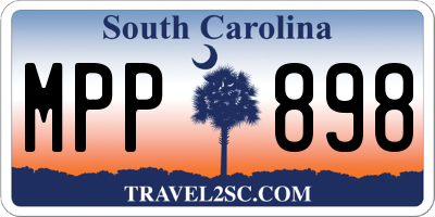 SC license plate MPP898