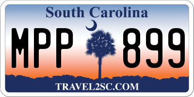 SC license plate MPP899