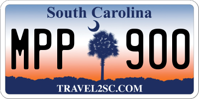 SC license plate MPP900