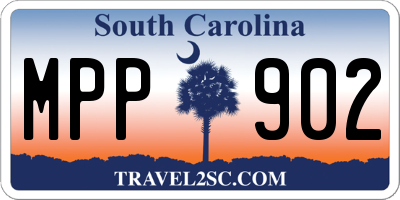 SC license plate MPP902