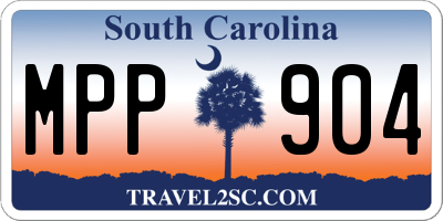 SC license plate MPP904