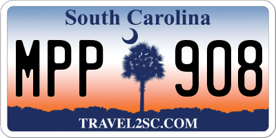 SC license plate MPP908