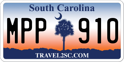 SC license plate MPP910