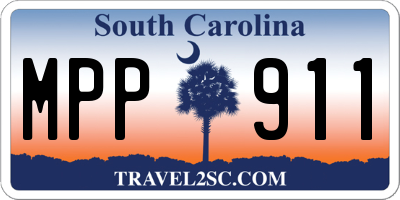 SC license plate MPP911