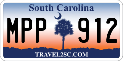 SC license plate MPP912