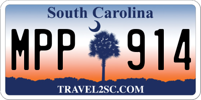 SC license plate MPP914
