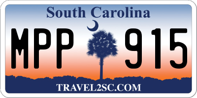 SC license plate MPP915