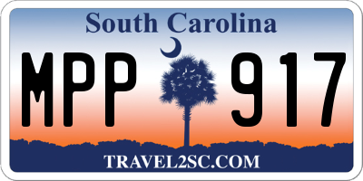 SC license plate MPP917
