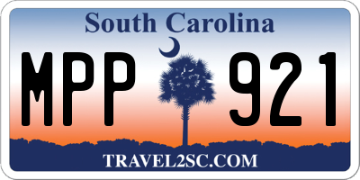 SC license plate MPP921